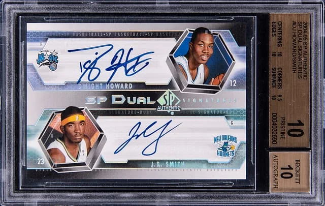 2004-05 Upper SP Authentic SP Dual Signatures Dwight Howard/JR Smith #SP2-DJ card image