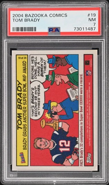 2004 Bazooka Comics Tom Brady #19 card image