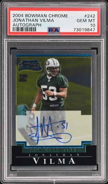 2004 Bowman Chrome Jonathan Vilma Autograph #242 card image