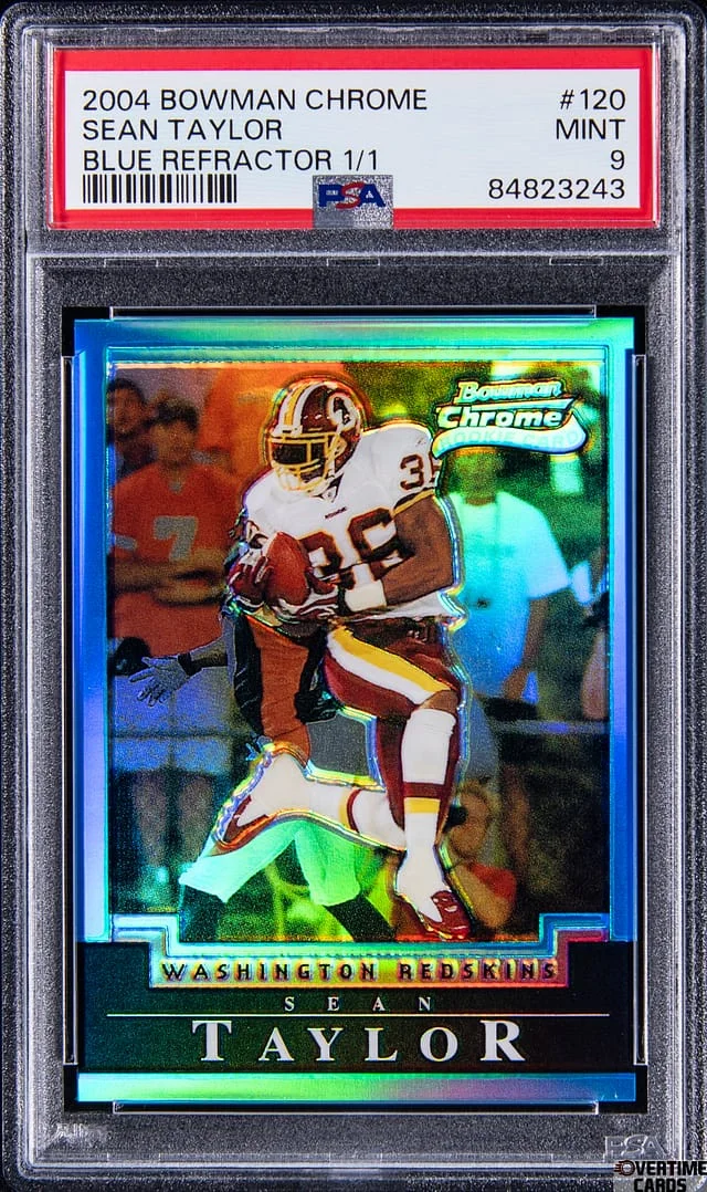 2004 Bowman Chrome Sean Taylor Blue Refractor #120 card image