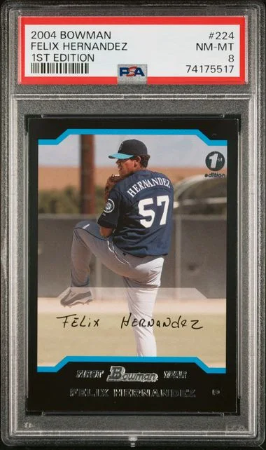 2004 Bowman Felix Hernandez 1st Edition #224 card image