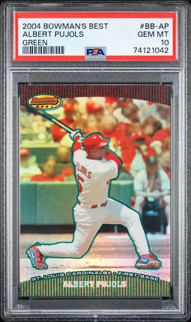 2004 Bowman's Best Albert Pujols Green #BB-AP card image