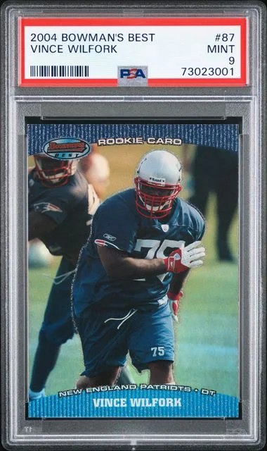 2004 Bowman's Best Vince Wilfork #87 card image