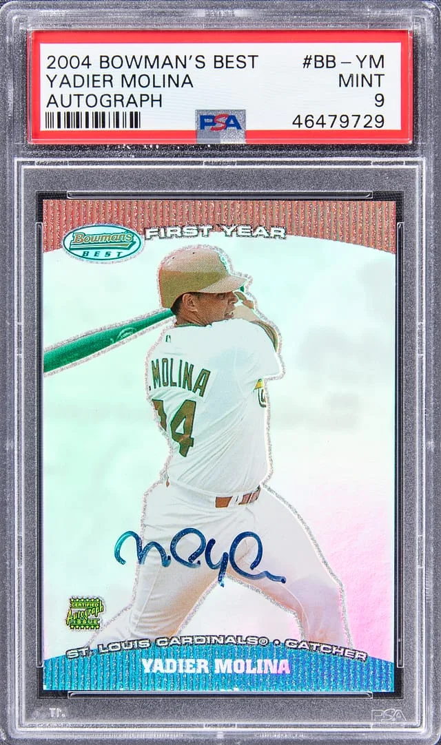 2004 Bowman's Best Yadier Molina Autograph #BB-YM card image