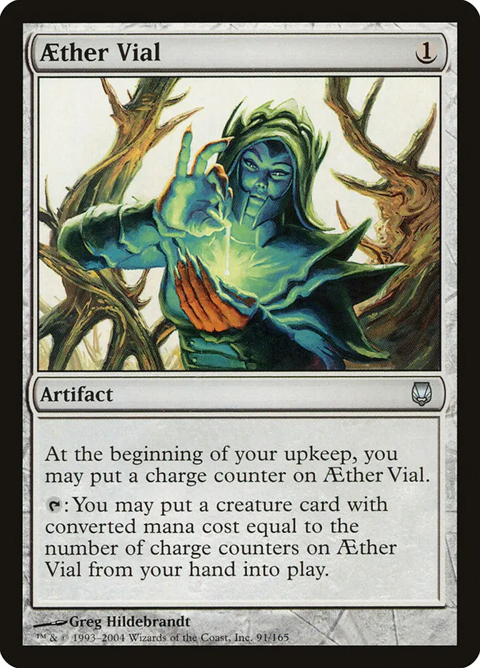 2004 Darksteel Aether Vial uncommon #91 unlisted card image