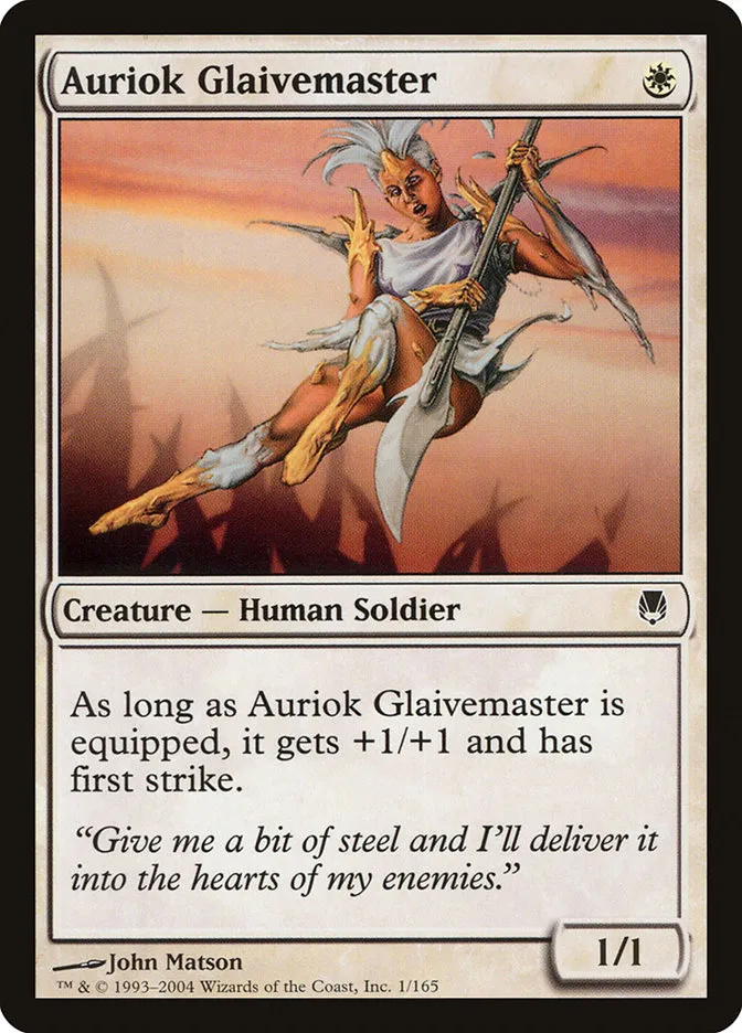 2004 Darksteel Auriok Glaivemaster common #1 unlisted card image