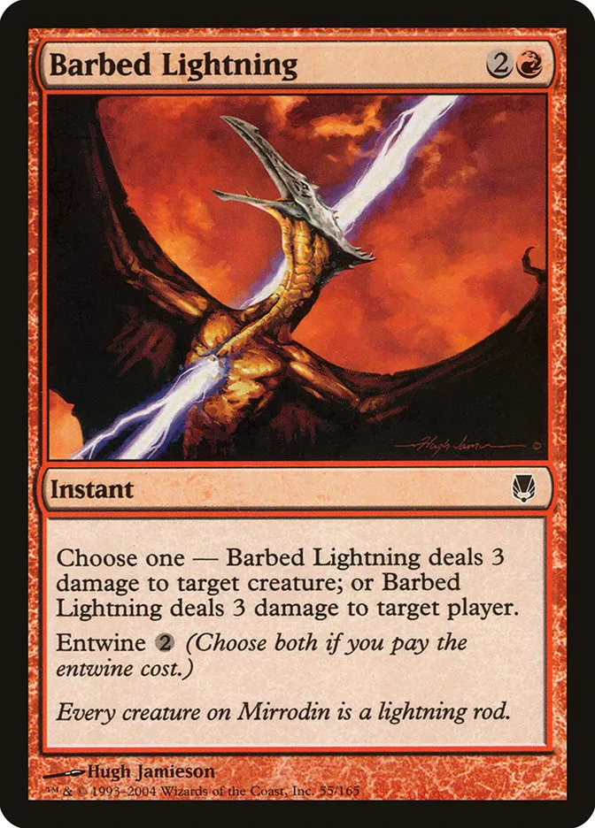 2004 Darksteel Barbed Lightning common #55 unlisted card image