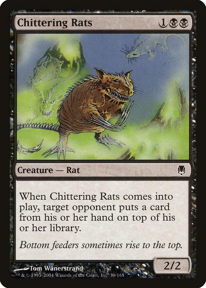 2004 Darksteel Chittering Rats common #39 unlisted card image