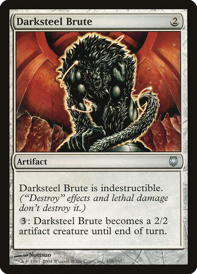 2004 Darksteel Darksteel Brute uncommon #108 unlisted card image