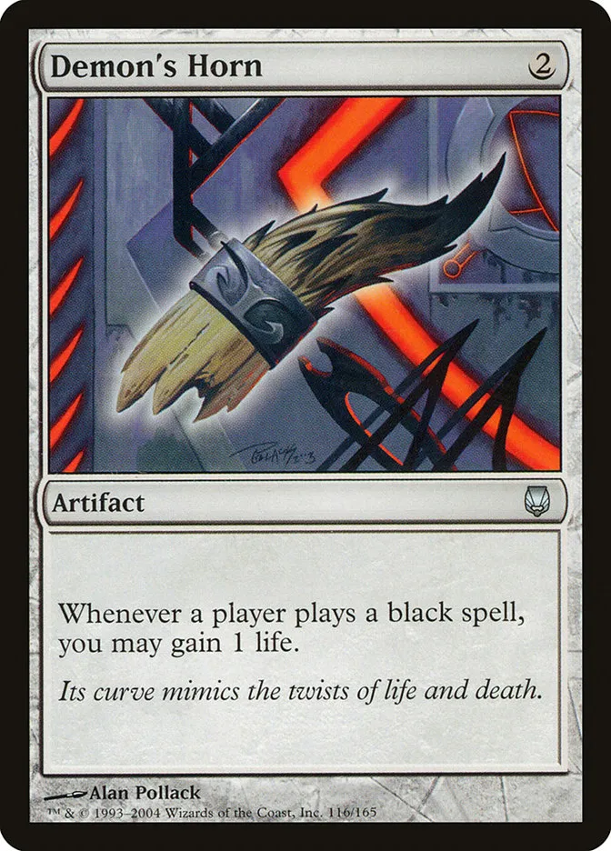 2004 Darksteel Demon's Horn uncommon #116 unlisted card image