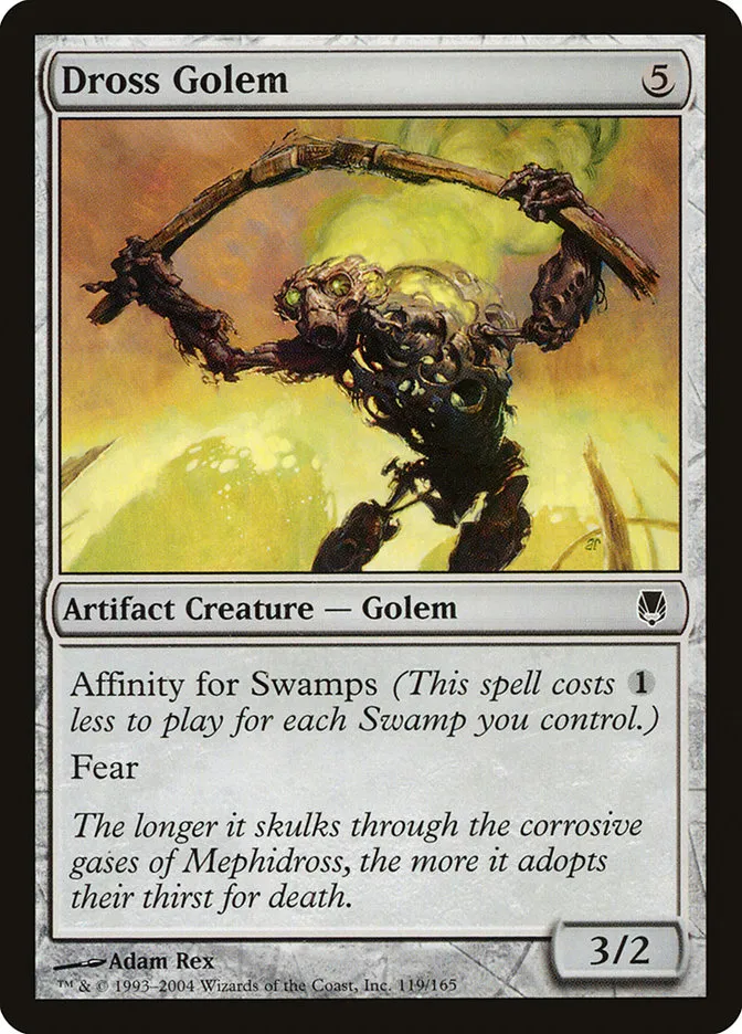 2004 Darksteel Dross Golem common #119 unlisted card image
