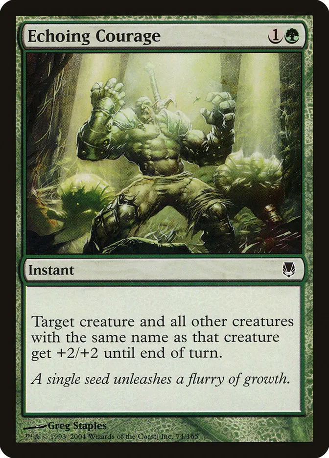 2004 Darksteel Echoing Courage common #74 unlisted card image