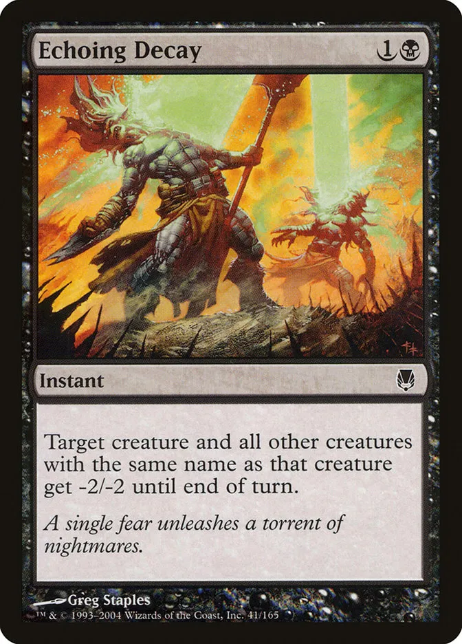 2004 Darksteel Echoing Decay common #41 unlisted card image
