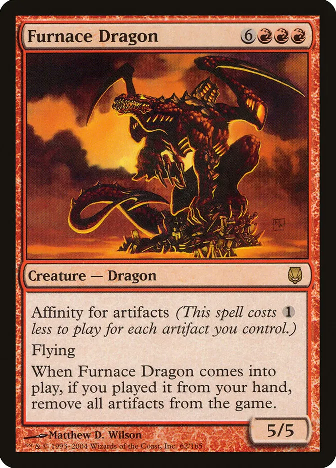 2004 Darksteel Furnace Dragon rare #62 unlisted card image