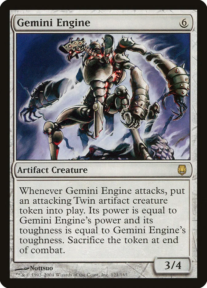 2004 Darksteel Gemini Engine rare #121 unlisted card image