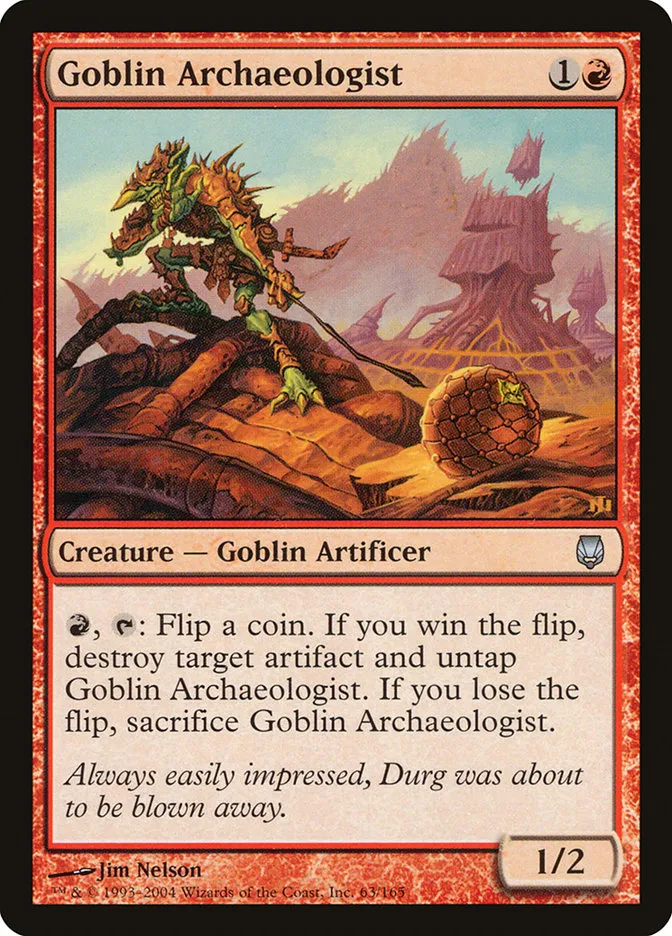 2004 Darksteel Goblin Archaeologist uncommon #63 unlisted card image