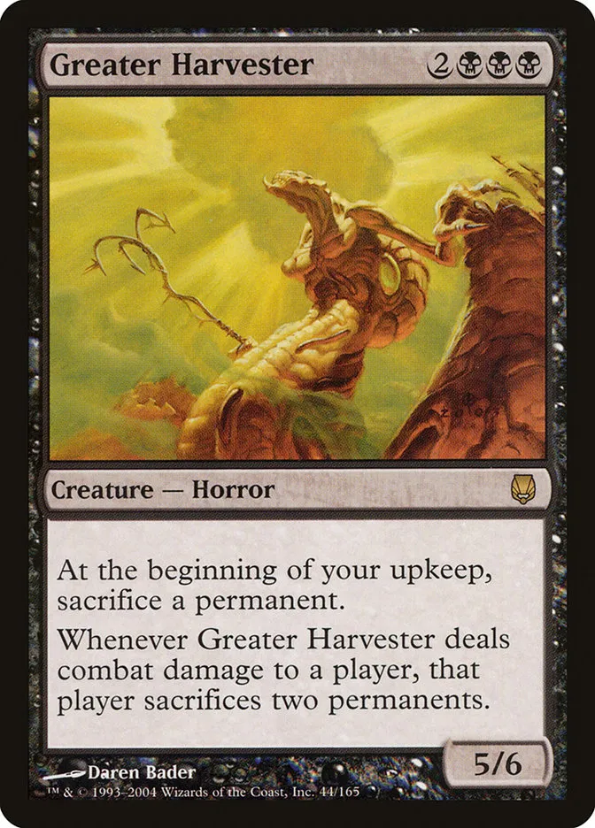 2004 Darksteel Greater Harvester rare #44 unlisted card image