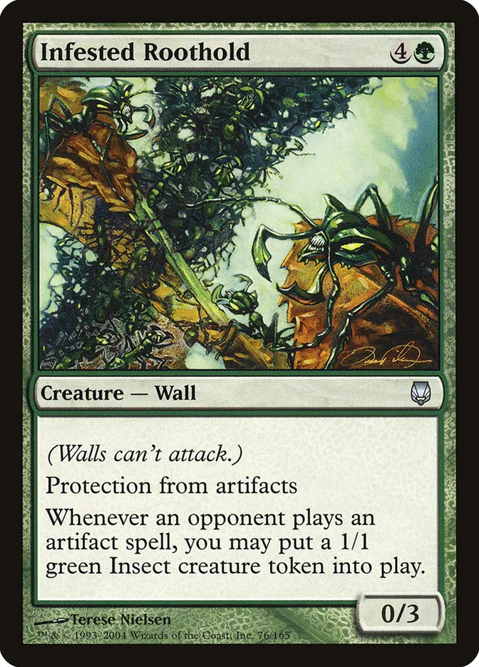 2004 Darksteel Infested Roothold uncommon #76 unlisted card image