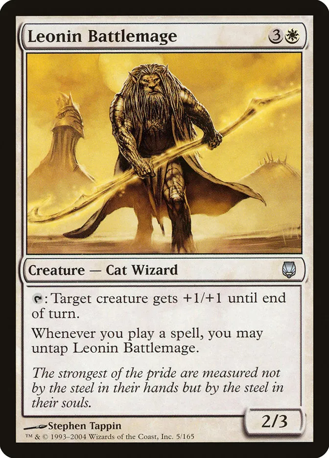 2004 Darksteel Leonin Battlemage uncommon #5 unlisted card image