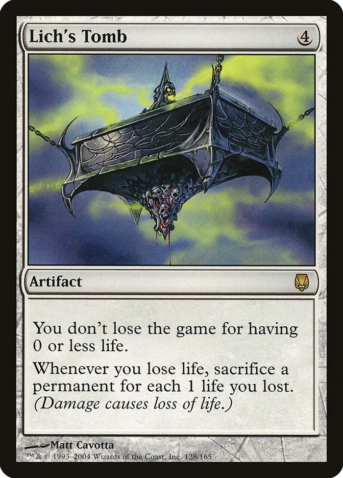 2004 Darksteel Lich's Tomb rare #128 unlisted card image
