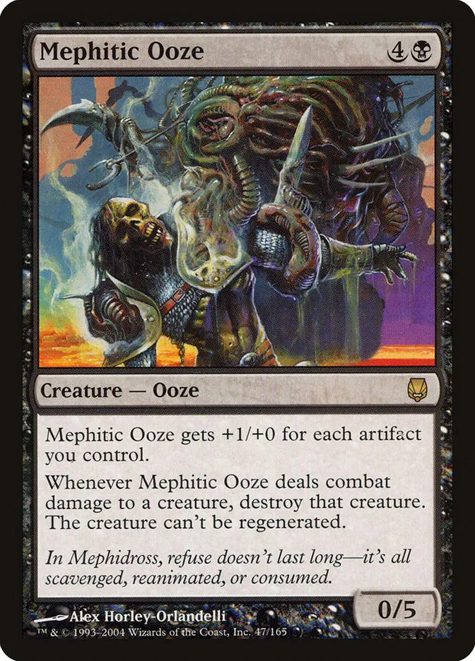 2004 Darksteel Mephitic Ooze rare #47 unlisted card image