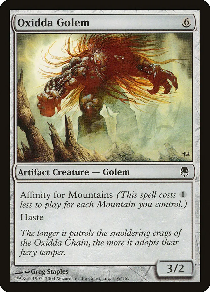 2004 Darksteel Oxidda Golem common #135 unlisted card image