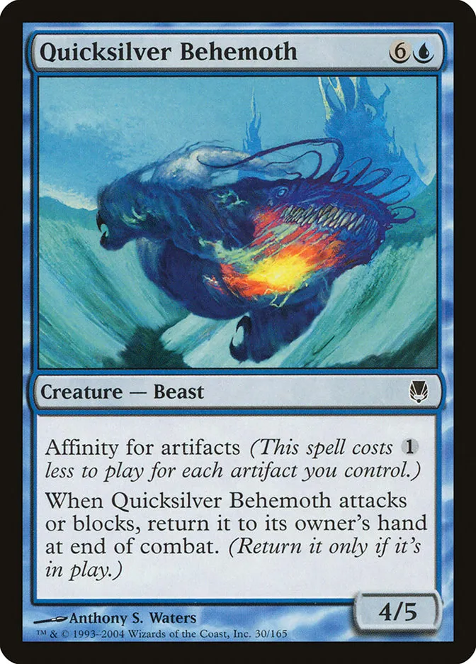 2004 Darksteel Quicksilver Behemoth common #30 unlisted card image