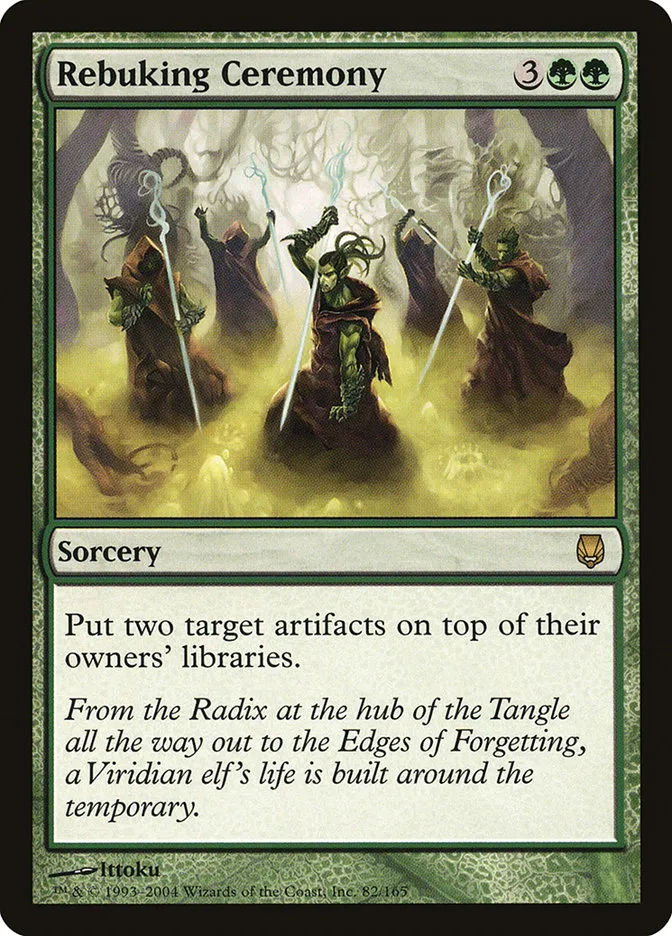 2004 Darksteel Rebuking Ceremony rare #82 unlisted card image