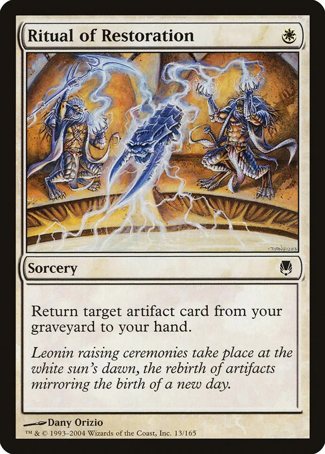 2004 Darksteel Ritual of Restoration common #13 unlisted card image