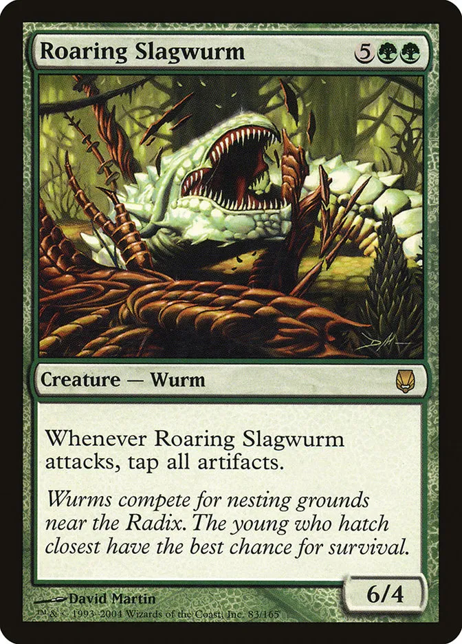 2004 Darksteel Roaring Slagwurm rare #83 unlisted card image