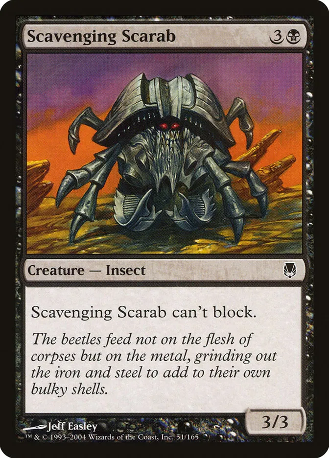 2004 Darksteel Scavenging Scarab common #51 unlisted card image