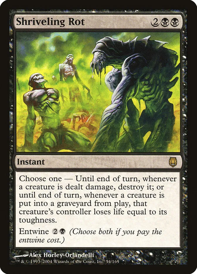 2004 Darksteel Shriveling Rot rare #54 unlisted card image