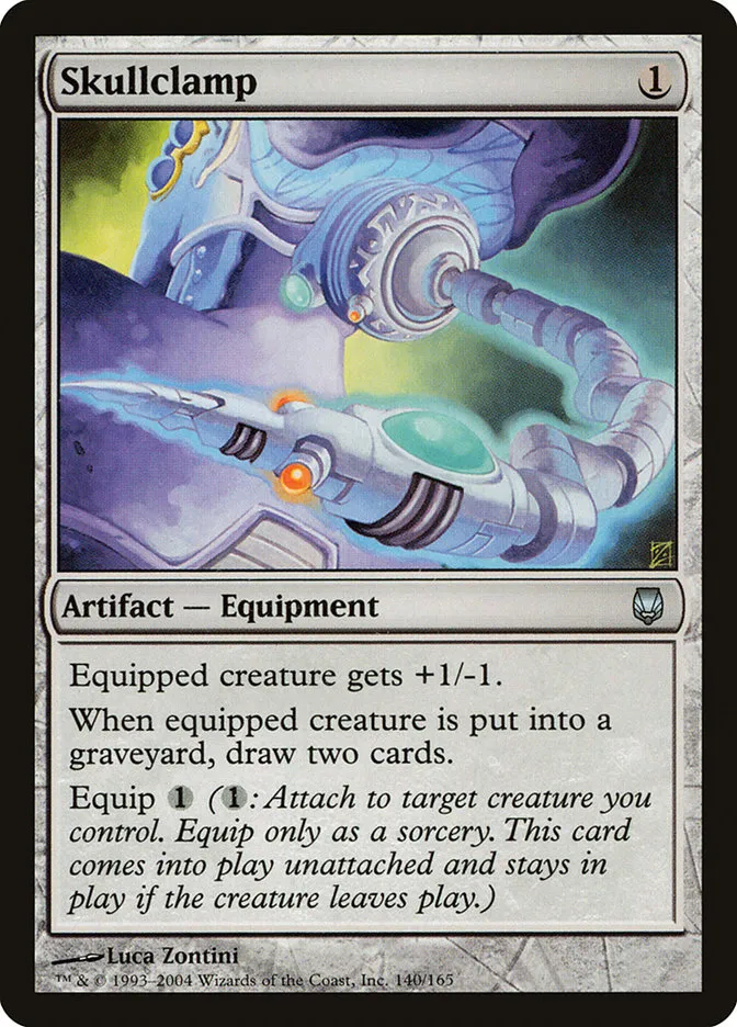 2004 Darksteel Skullclamp uncommon #140 unlisted card image