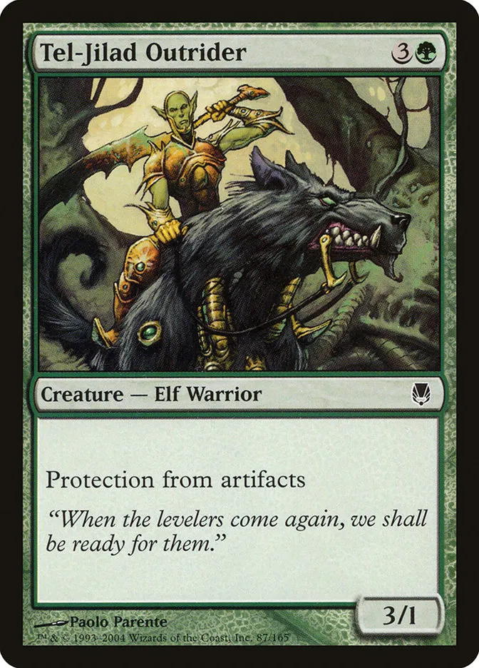 2004 Darksteel Tel-Jilad Outrider common #87 unlisted card image