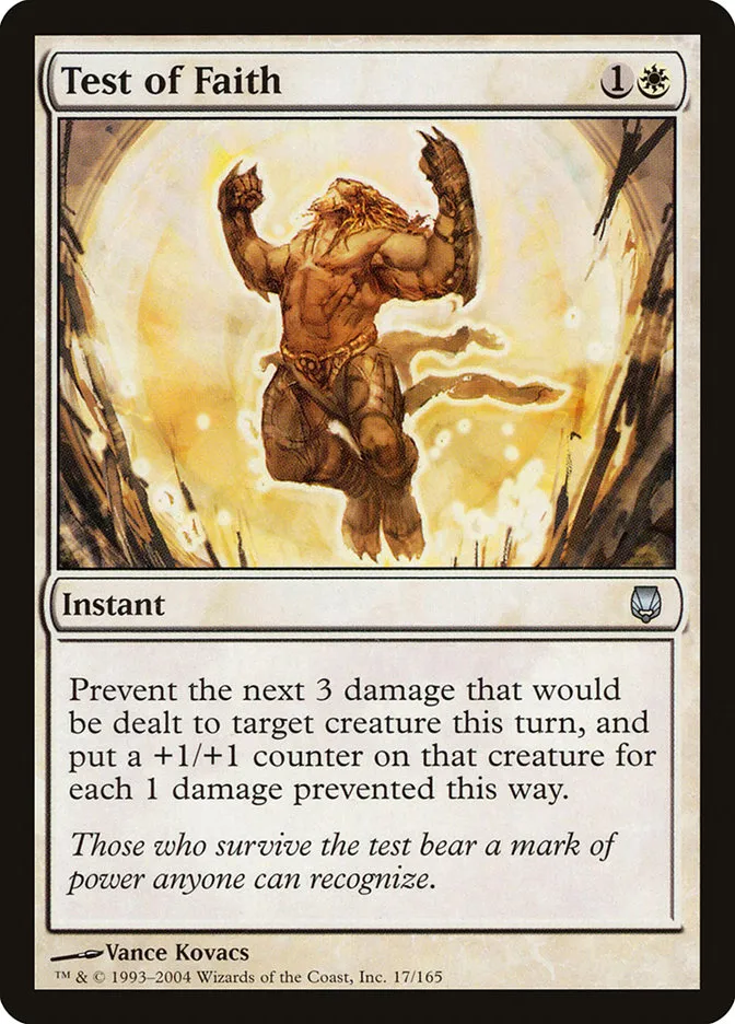 2004 Darksteel Test of Faith uncommon #17 unlisted card image