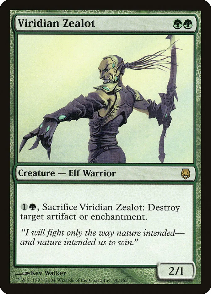 2004 Darksteel Viridian Zealot rare #90 unlisted card image