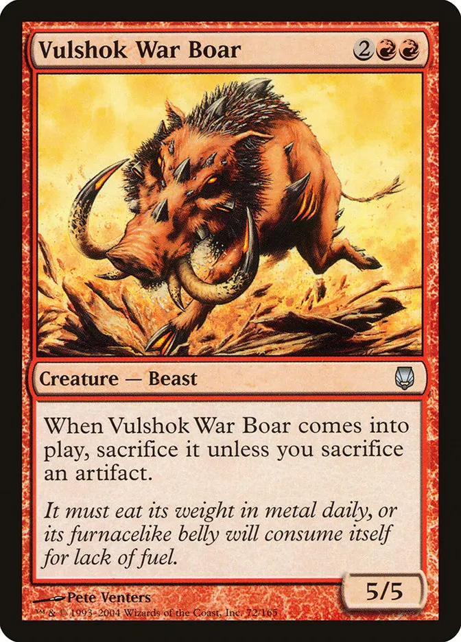 2004 Darksteel Vulshok War Boar uncommon #72 unlisted card image
