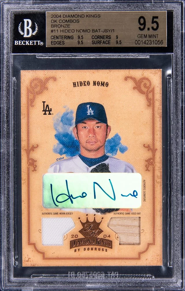 2004 Diamond Kings Hideo Nomo DK Combos Bronze #11 card image