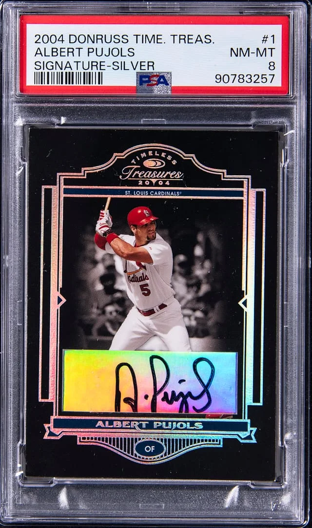 2004 Donruss Albert Pujols Timeless Treasures Signature Silver #1 card image