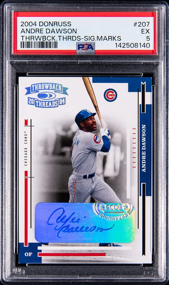 2004 Donruss Andre Dawson Throwback Threads Signature Marks #207 card image
