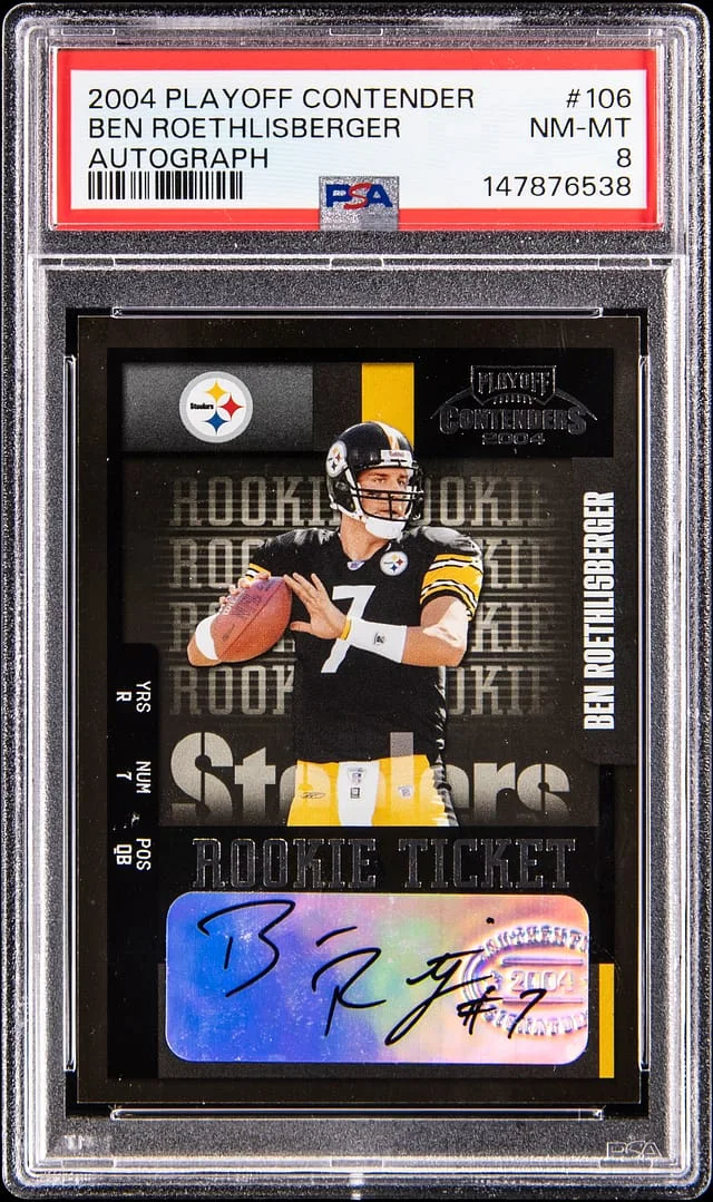 2004 Donruss Ben Roethlisberger Playoff Contender Autograph #106 card image