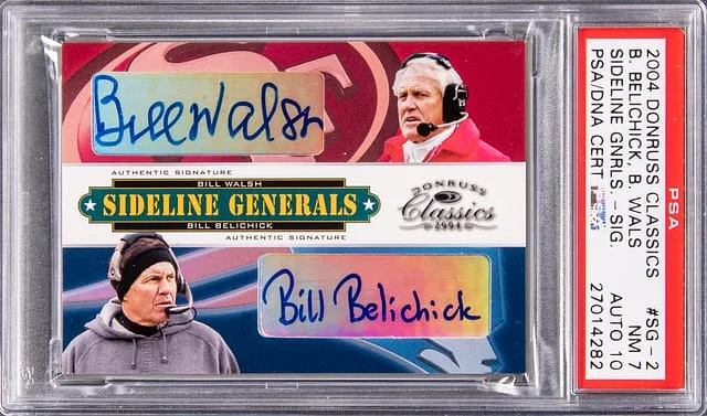 2004 Donruss Bill Walsh/Bill Belichick Classics Sideline Generals Signatures #SG-2 card image