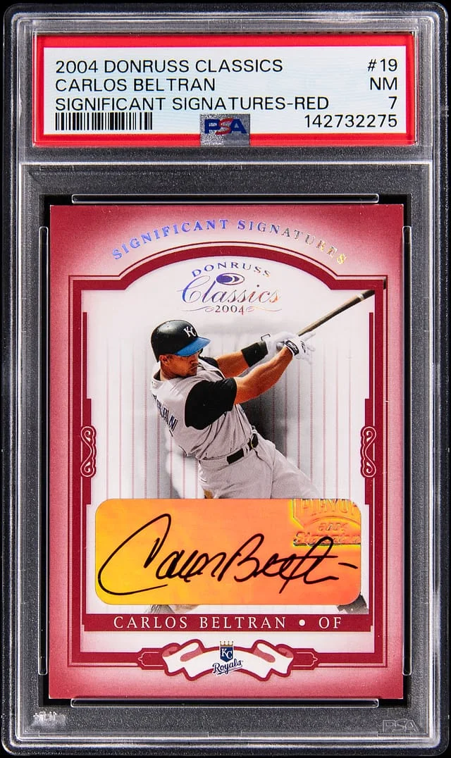 2004 Donruss Carlos Beltran Classics Significant Signatures Red #19 card image