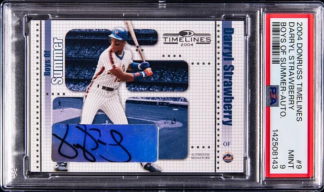 2004 Donruss Darryl Strawberry Timelines Boys of Summer Autographs #9 card image