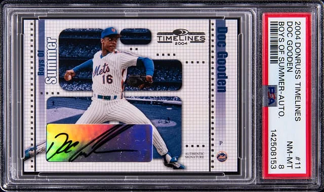 2004 Donruss Doc Gooden Timelines Boys Of Summer Autographs #11 card image