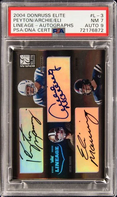 2004 Donruss Elite Archie/Eli/Peyton Lineage Autographs #L-3 card image