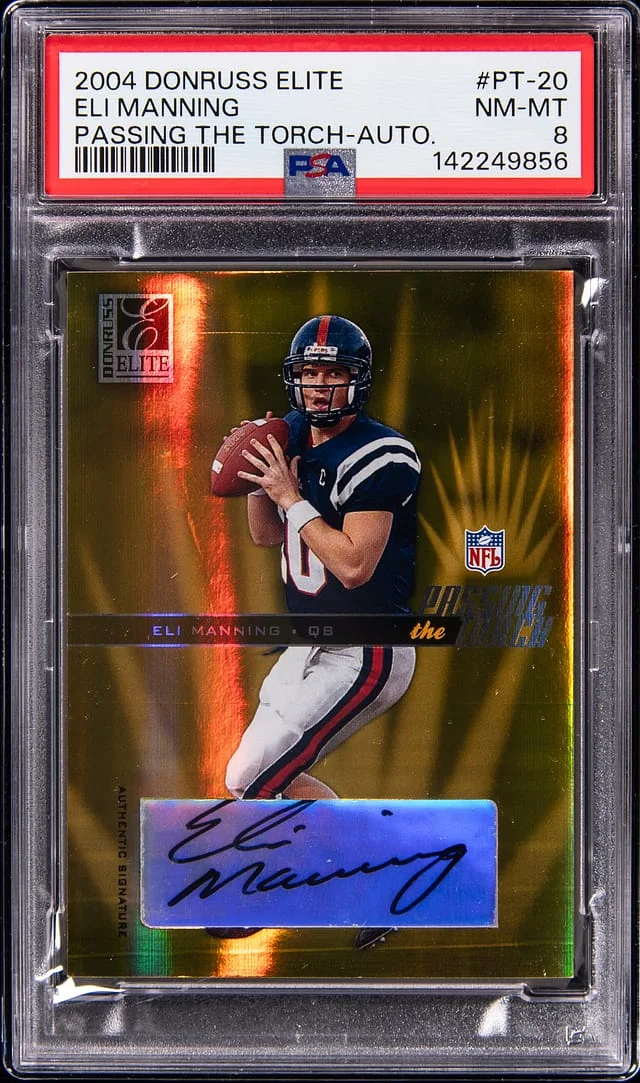2004 Donruss Elite Eli Manning Passing The Torch Autograph #PT-20 card image
