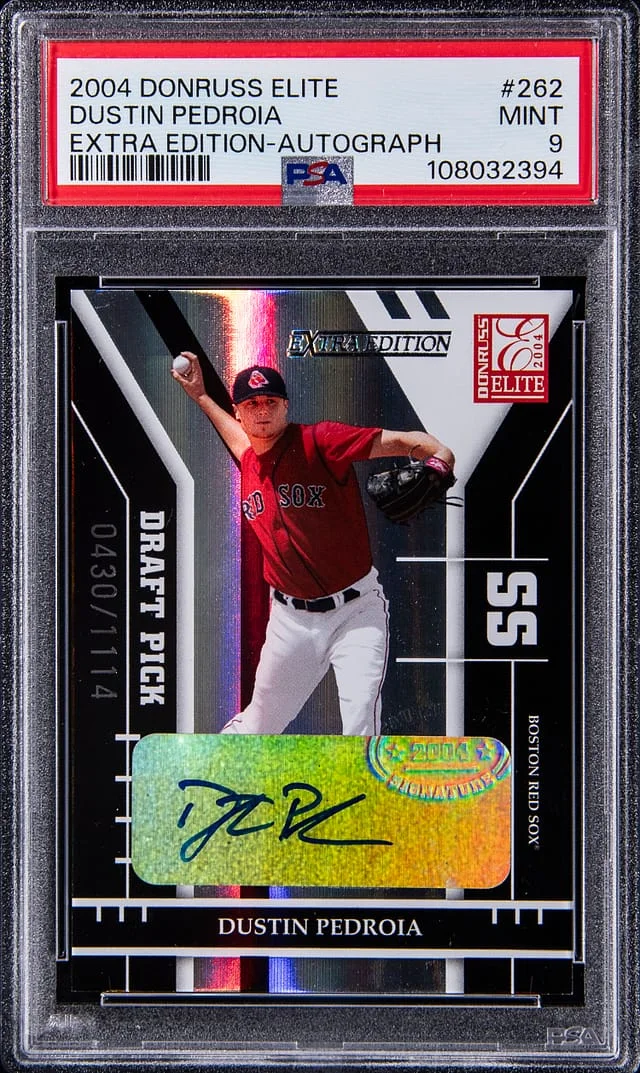 2004 Donruss Elite Extra Edition Dustin Pedroia Autograph #262 card image