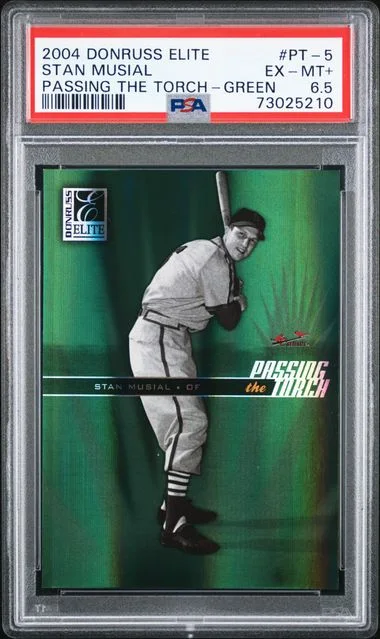 2004 Donruss Elite Stan Musial Passing The Torch Green #PT-5 card image