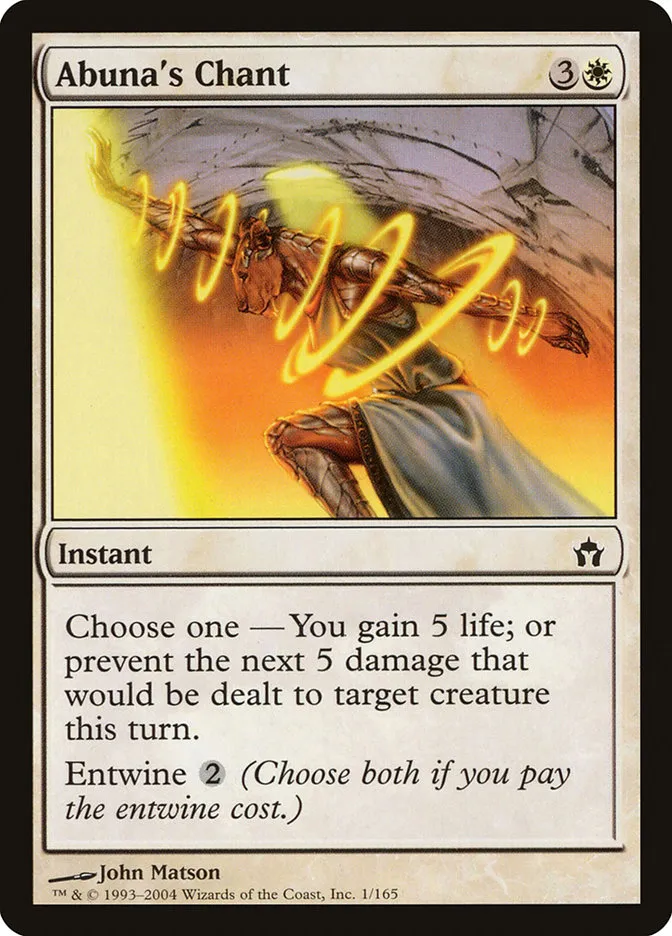 2004 Fifth Dawn Abuna's Chant common #1 unlisted card image